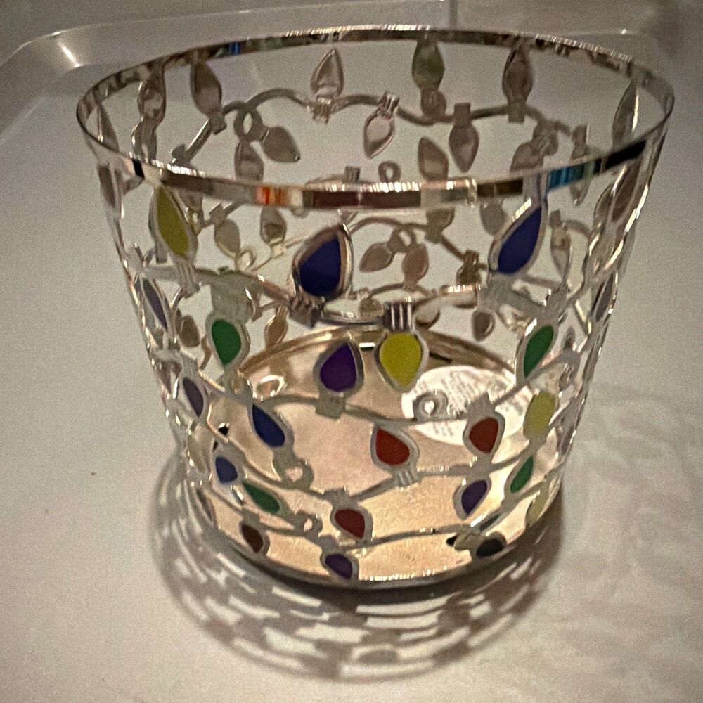 Bath and Body Works Christmas Lights Candle Holder NWT